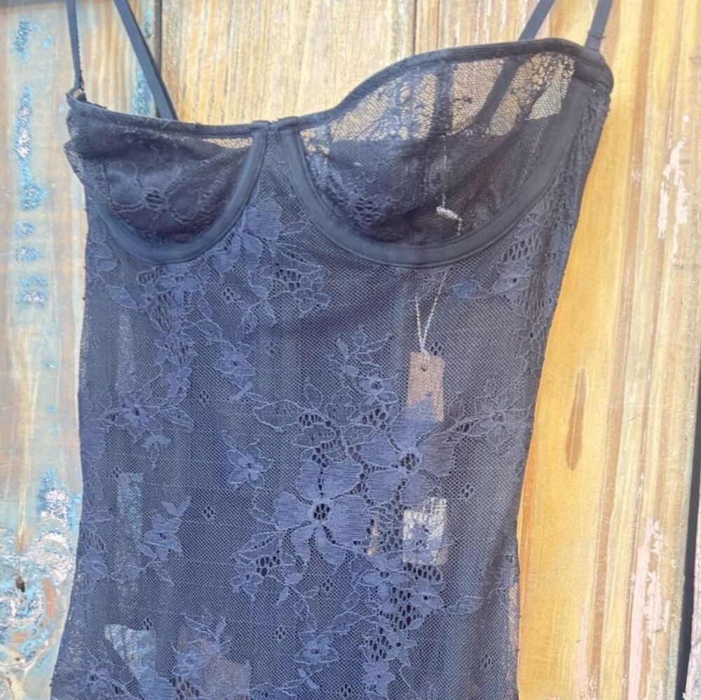 NWT SKIMS Ultra Fine Lace Strapless Corset Long Dress Sz XXS - Picture 12 of 15